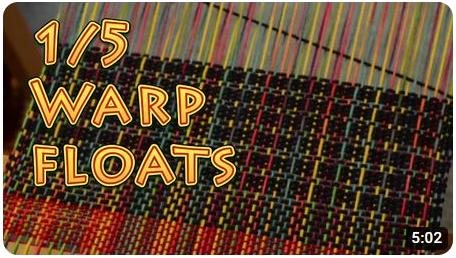 1/5 warp floats on a rigid heddle loom