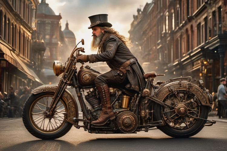 Steampunk Biker C-GasmX-arT