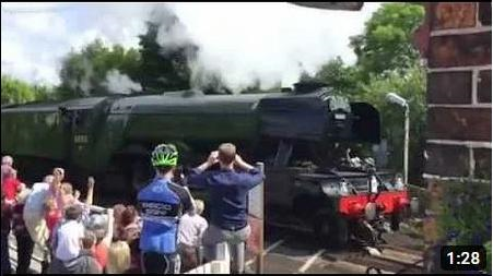 Flying Scotsman At Llanfairpwll Level Crossing