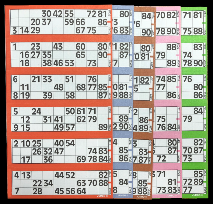 Cash Bingo Tickets