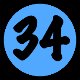 Blue Number 34