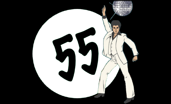 White Number 55