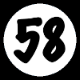 White Number 58